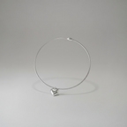 Silver heart pendant necklace shown 