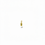 yellow baguette-cut crystal charm with gold-plated loop.