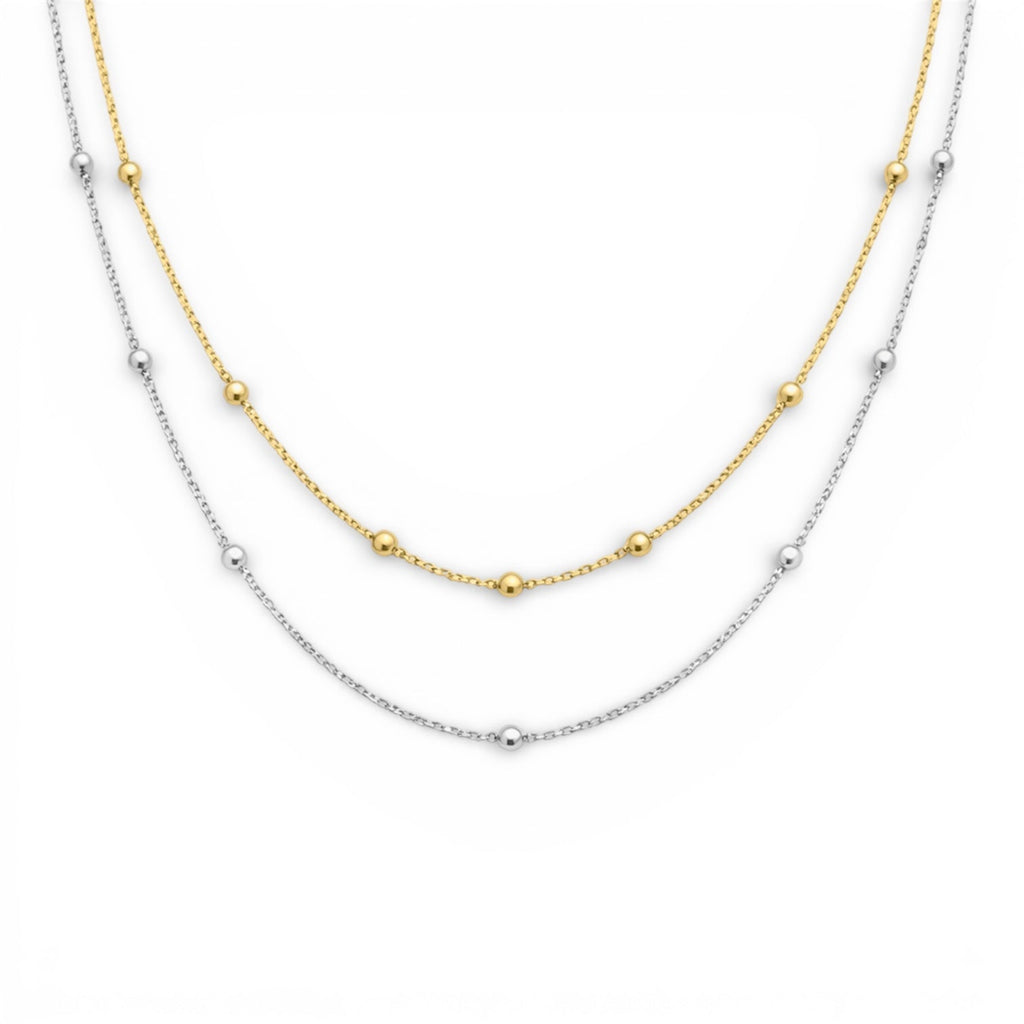 Bead Chain Necklace — Stainless Steel (Gold or Silver) - OMŌN