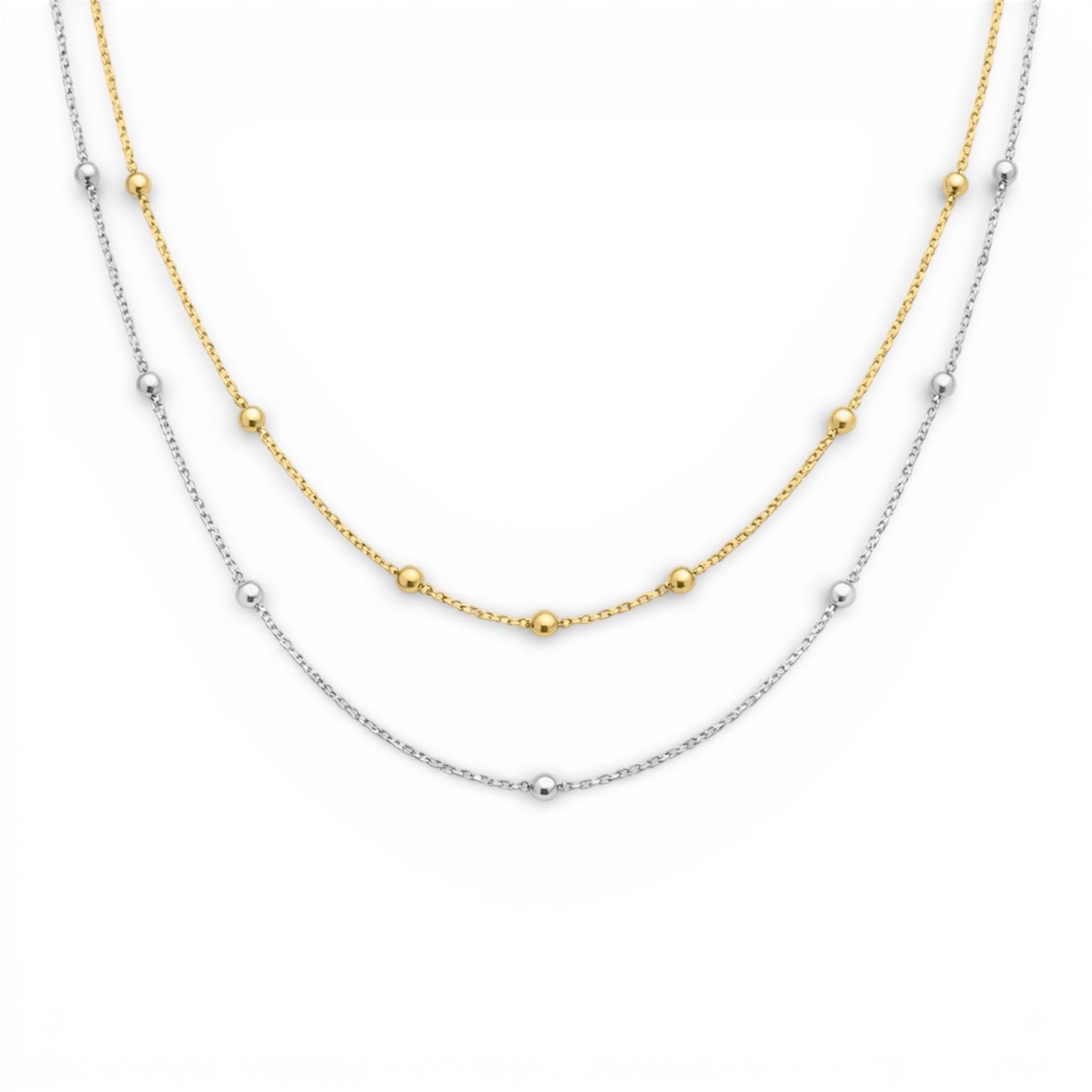 Bead Chain Necklace — Stainless Steel (Gold or Silver) - OMŌN