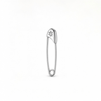 3-in-1 sterling silver safety pin pendant – close-up