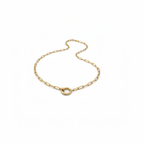 O-Ring Link Chain Necklace in 18K Gold-Plated Stainless Steel — product photo