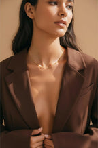 Soft Glow Beaded Chain Necklace 18k Gold Plated - OMON