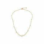 Soft Glow Beaded Chain Necklace 18k Gold Plated - OMON
