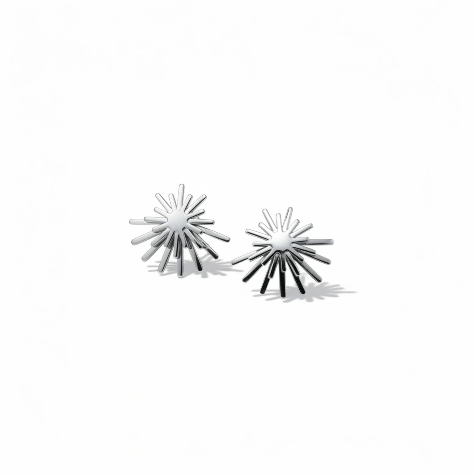 Sunburst stud earrings – product photography
