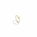 Twisted Rope CZ Ring gold tone product view