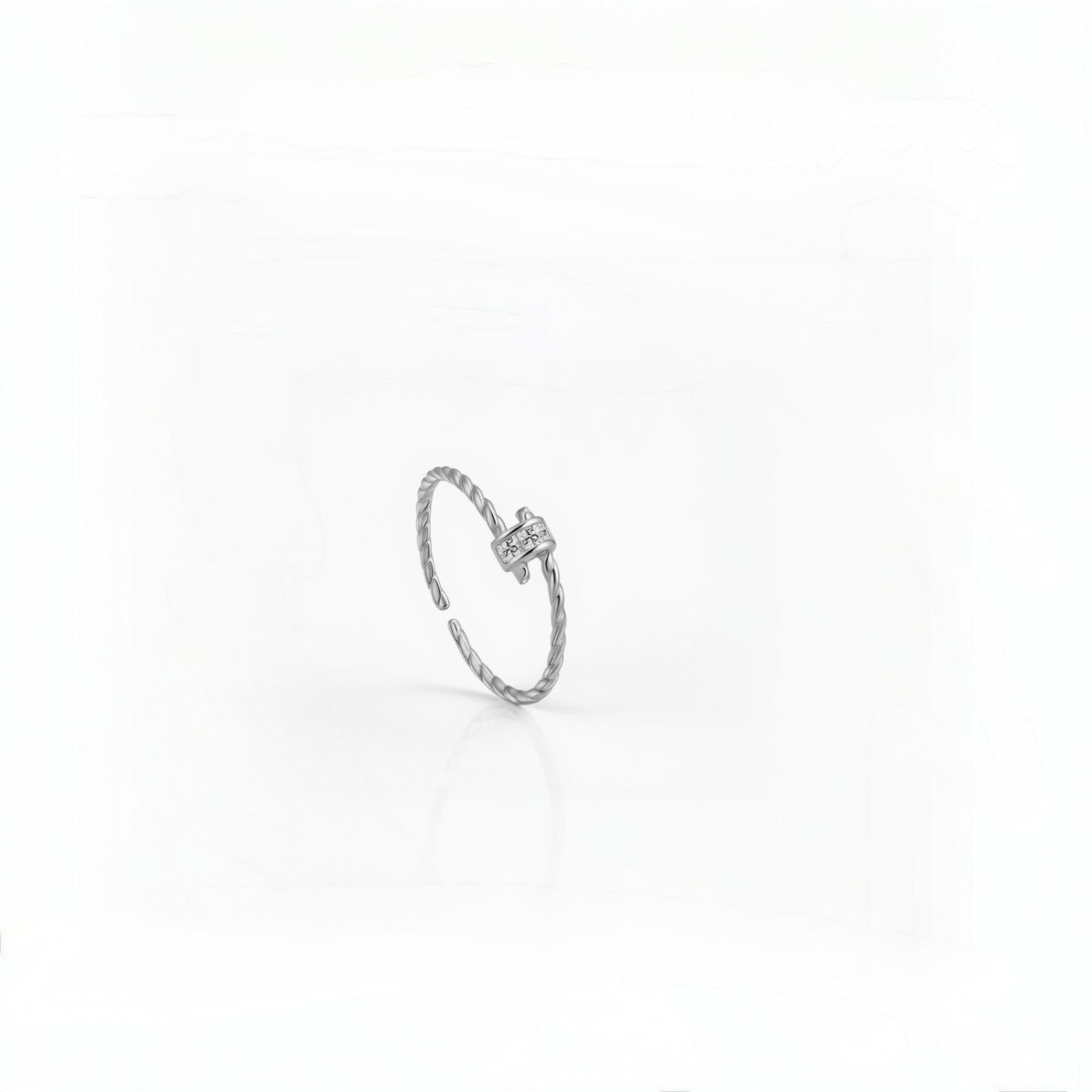 Twisted Rope CZ Ring - OMŌN