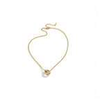 Two - Tone O - Ring Pendant Necklace in 18K Gold - Plated Stainless Steel - OMŌN